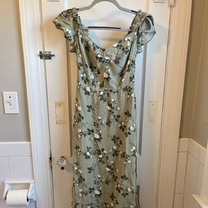 Reformation Butterfly Dress - Green and NWT